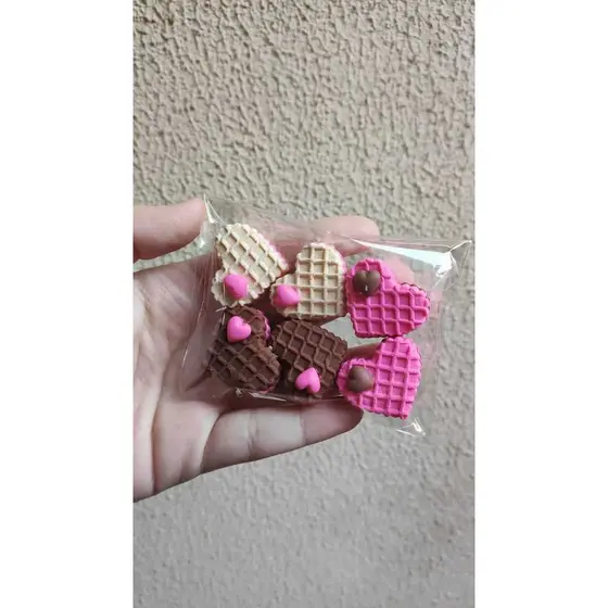 Kit 6 Imãs de Bolachinhas Recheadas Decorados em Biscuit