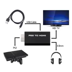 Adaptador Conversor Ps2 Audio Vídeo Av Para Cabo Hdmi