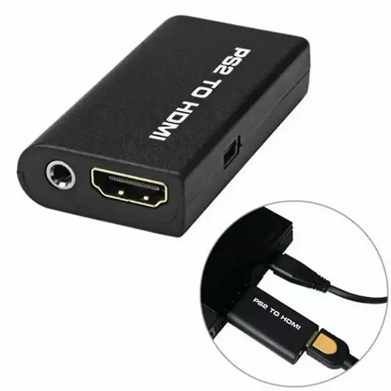 Conversor PS2 Para HDTV ONEX ADP-7604 — Adaptador HDMI Para PlayStation 2 Alta Definição