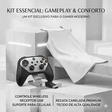 Controle Gamer com receptor USB Regata Canelada Masculina Premium Kit