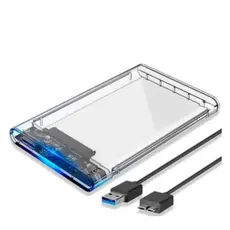 Case Transparente para HD/SSD 2.5” SATA – USB 3.0