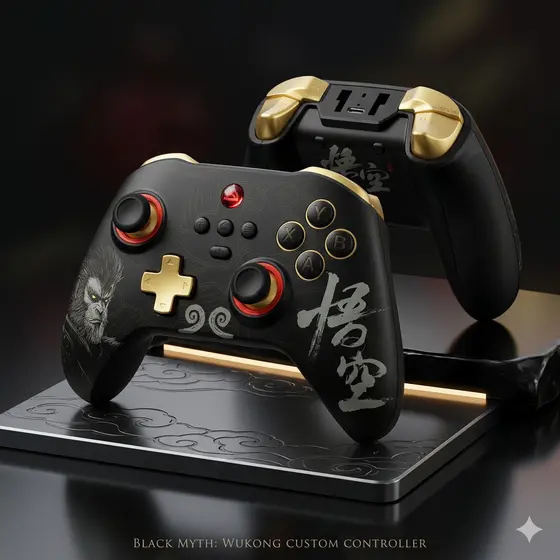Z03DP Black Mith Wukong Gamepad 800Hz Sem Fio Dupla Vibração Controlador De Jogos 6 Eixos Para Switch/IOS/Android/PC Hal