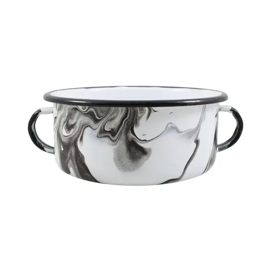 Tgela Vasilha Consomê  nº 12 - Preto - 600 ml EWEL Coleção Marmorizada