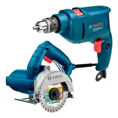 Kit Bosch 220V Serra Mármore GDC 150 + Furadeira GSB 450 RE