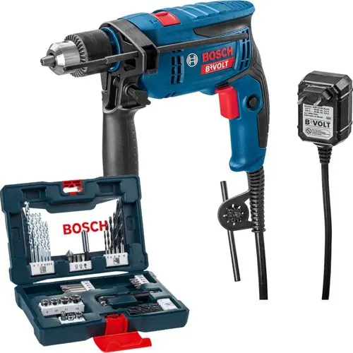 Kit Furadeira Impacto Parafusadeira Bosch GSB 13 RE Bivolt + V-Line 41 Pcs