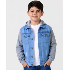 Jaqueta Jeans Infantil Juvenil unisex 1 ao 16