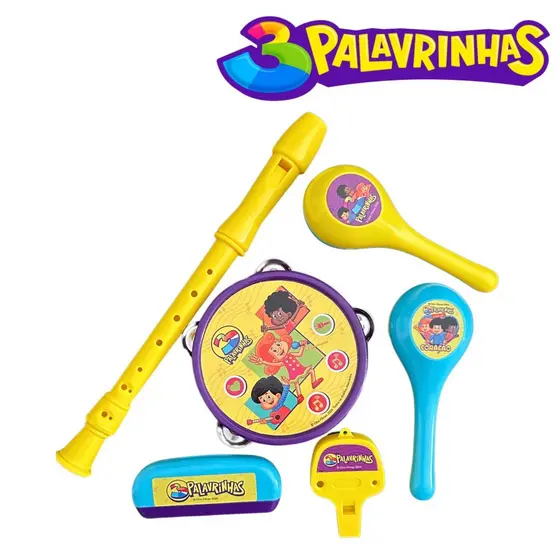 Kit Musical 3 Palavrinhas com Pandeiro