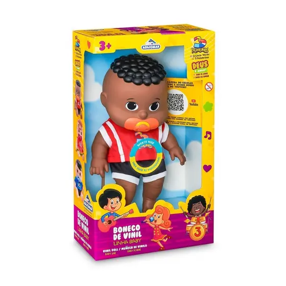 Boneco Baby Davi 3 palavrinhas com som