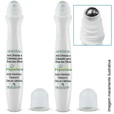Kit 2 Anti Olheiras Sérum Com Acido Hialurônico para os Olhos, clareia e dimunui as bolsas, com esfera massageadora, 15g