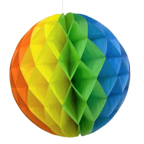 Enfeite Globo Redondo 25cm Comeia Colorido de Pendurar Junino Decoração Para Festa Junina Ref 4881