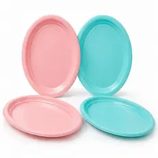 Kit 5 Bandejas Descartáveis Plástico 31x25cm Mesa Decoração Para Festa Doces Salgados Buffet