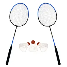 Kit de Badminton Completo 2 Raquetes 3 Petecas Diversão
