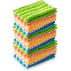 Kit Panos De Limpeza Flanela Microfibra Alta Absorção Multiuso 30x30cm Modelo Grande