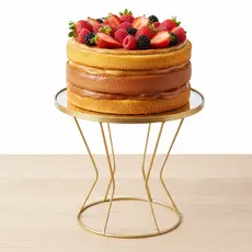 Boleira de Ferro com Tampo de Espelho 22cm Decoração Mesa de Doces