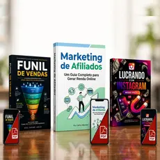 3 livros Marketing para Afiliados: Em PDF + Funil de Vendas em PDF+ Lucrando com instagram em PDF