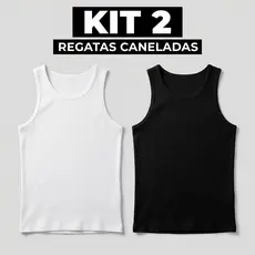 Kit 2 ou Kit 1 Regatas Masculinas Caneladas Ribana Slim Fit Básica Academia Lisa