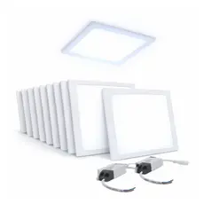 Kit 10 ou 25 Plafon LED Embutir 32W 30x30 Bivolt Painel Quadrado Branco Frio Teto