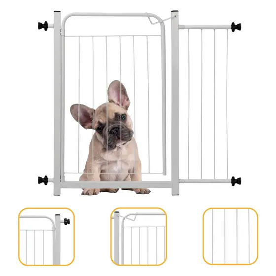 Grade Portão Pet Criança 90cm Á 95cm Porta E Corredor Cor Branco: acompanha 1 Ext 20cm