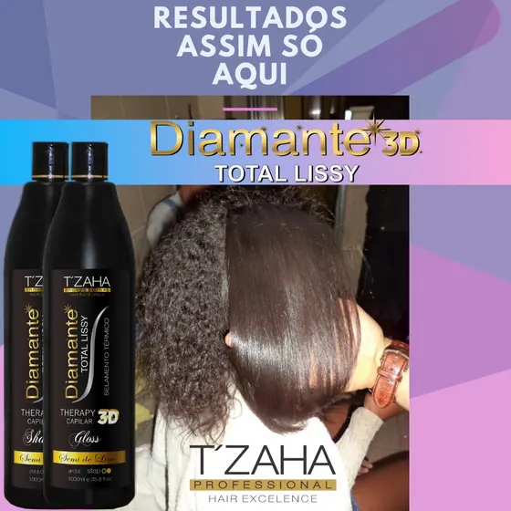 Escova Definitiva  Kit Diamante 3d Para Cabelos Afros Étnicos E Crespos Tzaha Cosmético