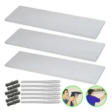 Prateleiras Lisa 60x20cm Suporte invisível Reta Branco De Parede Livro Organizadora Cozinha Quarto