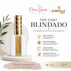 Top Coat Dafu Diamond 15 ml - Anvisa - Alto Brilho - Anti Risco - Secagem UV/LED
