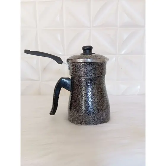 CUSCUZEIRA BULE 750ML NA COR PRETO CRAQUEADO