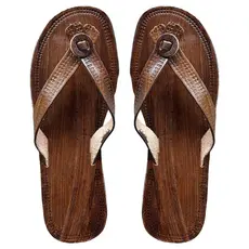 Chinelo Sandália Couro Masculino Artesanal Nordestina KLOPR