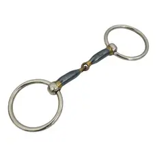 Bridão Argola Inox Bocal Ferro Articulado Reforçado Grosso Cavalo Montaria