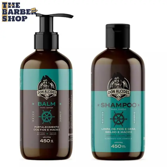 Kit Para Barba - Shampoo E Balm Don Alcides Calico Jack 450