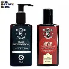Kit Balm Escurecedor de Barba e Cabelo + Shampoo de Barba Muchacho Classic