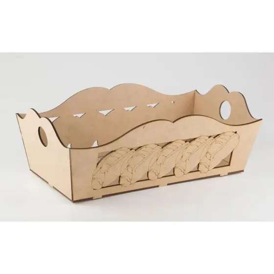 Cesta Porta Pães Em Mdf Cru Café Da Manhã Mesa Decorada