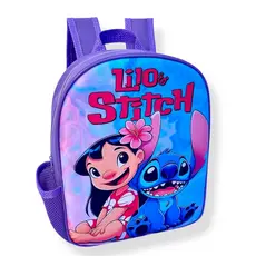 Mochila Escolar Infantil Lilo e Stitch Bolsa Menina Feminina Para Passeio Creche Pré Maternidade Desenho Filme
