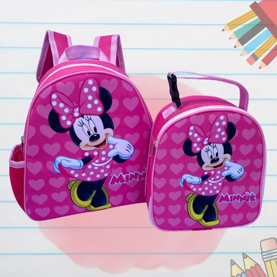 Kit Mochila  + Lancheira Térmica Infantil Feminina