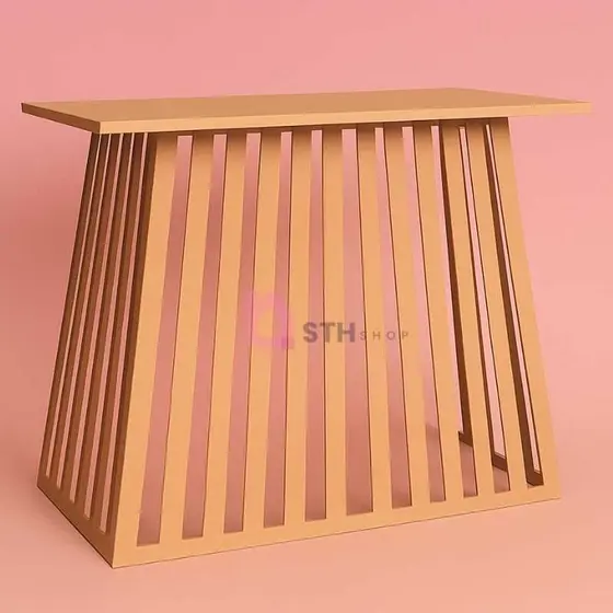 Mesa Ripada Geométrica Vazada MDF Triângulo Decoração Ambiente Aniversário Eventos