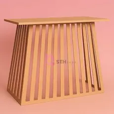 Mesa Ripada Geométrica Vazada MDF Triângulo Decoração Ambiente Aniversário Eventos