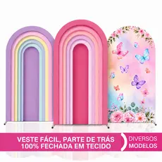 Capa Painel Romano 3D para Decoração Tecido Elástico 2X1m Várias Modelos e Cores Aniversário Casamento Festa Veste Fácil