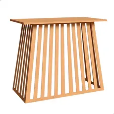Mesa MDF Cru Dobrável Ripada Riscada Geométrica – Prática e Resistente para Decoração de Festas