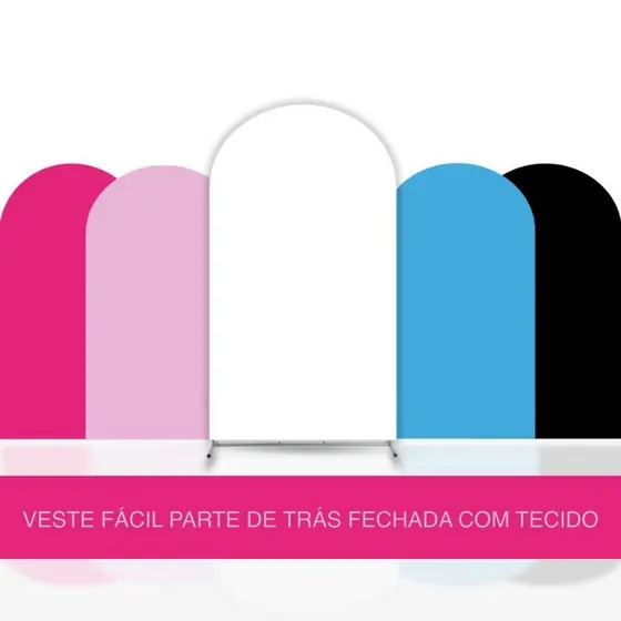 Capa Painel Romano Decoração 2x1m Lisa Festa Aniversário Casamento Tecido Elástico Veste Fácil Tecido Atrás