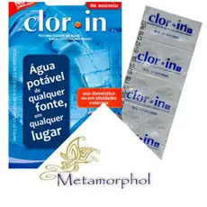 Purificador De Água Clorin 1 - Contém 10 Pastilhas, Mochila De Emergência