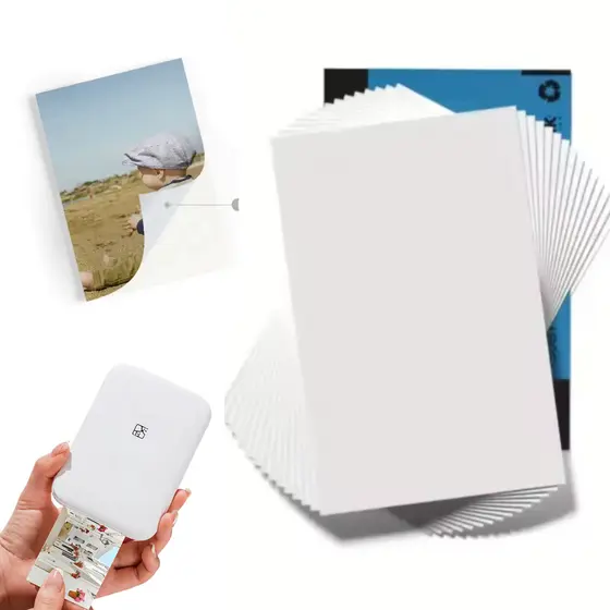 Papel Fotografico Zink Instantâneo Térmico Compatível com Câmeras Para Impressora MT53