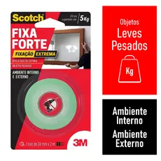 Fita Dupla Face Scotch® 3M P/ Cozinha, Banheiro e Área Externa