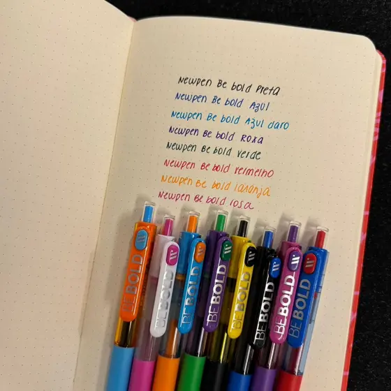 Caneta em Gel NEWPEN Be Bold Max 0.5mm c/ 8 Cores