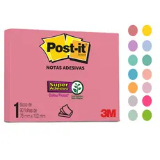 Bloco Adesivo Post-It 3M 76x102 mm c/ 90 Fls