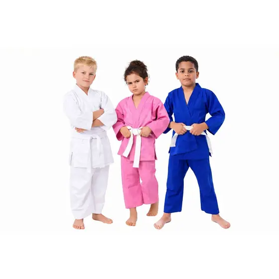 Kimono Infantil Reforçado Jiu-Jitsu Judô Unissex + Faixa Branca Grátis (M00 ao M3)