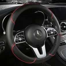Capa De Volante De Carro De Couro PU Antiderrapante Durável 38CM De Fibra Dinâmica Decoração