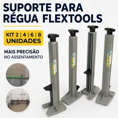 Suporte para Régua Flextools Azulejista Nivelador Regulável 5 a 30cm Kit com 2 4 6 ou 8 Unidades