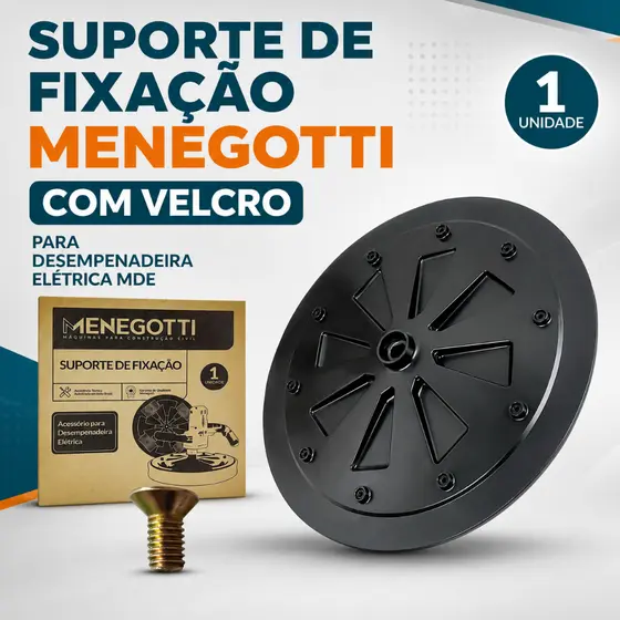 Suporte de Fixação Repositor Menegotti Disco Base Velcro Nº3 p/ Desempenadeira Elétrica MDE 380mm