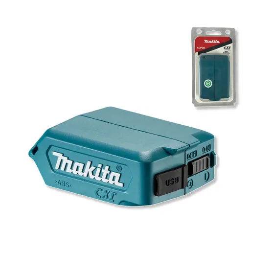 Adaptador USB Makita ADP08 CXT 12V Carregador para Celular e Dispositivos Eletrônicos USB