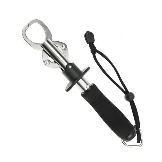 Alicate Contenção Pega Peixe Com Balança Integrada Aço Inox Cabo Pesca Esportiva Água Doce Salgada