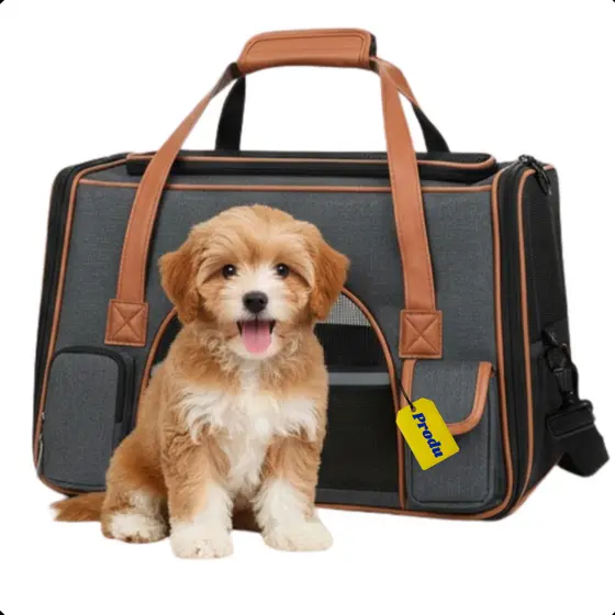 Bolsa Transporte Pet Luxo Cães Gatos até 8kg Aprovada Avião Tela Respirável Acolchoada